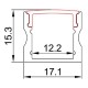 CONTEST TAPEprofil-B, barra aluminio 2 m, 15x17m
