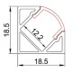 CONTEST TAPEprofil-C, barra aluminio 2 m, 19x19m