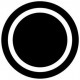 ROSCO GOBO VIDRIO 81115 CIRCLE OUTLINE, Blanco y N