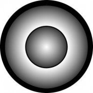 ROSCO GOBO VIDRIO 81119 CONE TONE, Blanco y Negro
