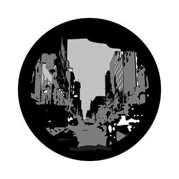 ROSCO GOBO VIDRIO 82733, CITYSCAPE 1, Blanco y Neg