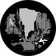 ROSCO GOBO VIDRIO 82733, CITYSCAPE 1, Blanco y Neg