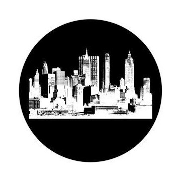 ROSCO GOBO VIDRIO 82734, CITYSCAPE 2, Blanco y Neg