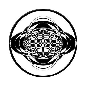 ROSCO GOBO VIDRIO 82765, CIRCULATE 2, Blanco y Neg