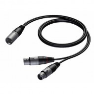PROCAB CABLE XLR 3P MACHO- 2 XLR 3P HEMBRA DE 1,5