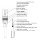 PROCAB CABLE DMX 3P HEMBRA-DMX 5P MACHO 0,25 m