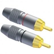 PROCAB CONECTOR RCA MACHO PACK 2 UNIDADES ROJO Y N
