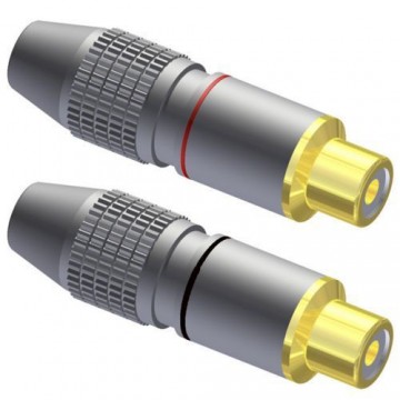 PROCAB CONECTOR RCA HEMBRA AEREA PACK 2 UNIDADES R
