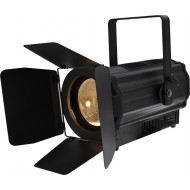 Proyector lente PC (plano convexa) LED COB 160W 3200K Zoom motorizado con visera