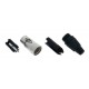 NEUTRIK XLR 3 HEMBRA AEREO color PLATA contactos