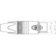 NEUTRIK XLR 3 HEMBRA AEREO color PLATA contactos