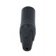 CONECTOR XLR 3P MACHO AEREO NEGRO CONTACTOS ORO NE