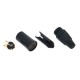 CONECTOR XLR 3P MACHO AEREO NEGRO CONTACTOS ORO NE