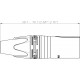 CONECTOR XLR 3P MACHO AEREO NEGRO CONTACTOS ORO NE