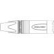 CONECTOR XLR 3P MACHO AEREO NEGRO CONTACTOS ORO NE