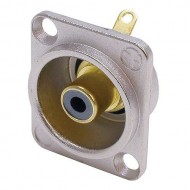 NEUTRIK CONECTOR RCA CHASIS METAL ANILLO COLOR NEG
