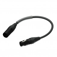 PROCAB CABLE DMX 3P HEMBRA-DMX 5P MACHO 0,25 m