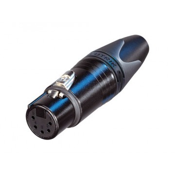 CONECTOR XLR 5P HEMBRA AEREO NEGRO CONTACTOS PLATANEUTRIK NC5FXX-BAG