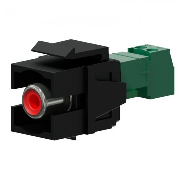 PROCAB CONECTOR RCA con tornillos color negro