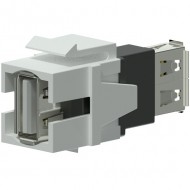 PROCAB Conector USB 2.0 A - USB 2.0 A Blanco Keyst