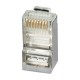 CONECTOR MODULAR BLINDADO RJ45 CAT 5 FTP 8V