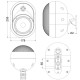AUDIOPHONY JAVA530b Pareja altavoz IP55 100V, 15/30W 16 Ohm color blanco