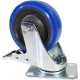FACTOR RACK RUEDA AZUL CON FRENO DIÁMETRO 100 mm (NEW)