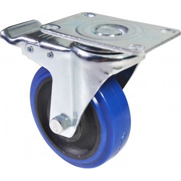 FACTOR RACK RUEDA AZUL CON FRENO DIÁMETRO 100 mm (NEW)