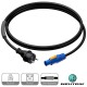 PROCAB CABLE SCHUCO MACHO - POWERCON AZUL