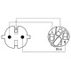 PROCAB CABLE SCHUCO A POWERCON AZUL DE 3M DE 3x2,5mm