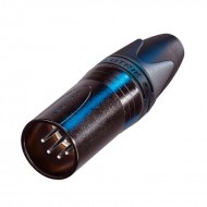 CONECTOR XLR 5P MACHO AEREO NEGRO. CONTACTOS PLATA. SERIE XX NEUTRIK
