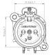 CONECTOR XLR 3P HEMBRA CHASIS PCB VERTICAL