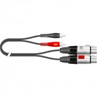 CABLE 2 RCA a 2 XLR 3 PIN HEMBRA 3 m Fabricado