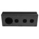 PLACA MULTIBAR PARA 2 XLR 10 CM COLOR NEGRO