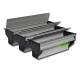 CAJA MECANISMOS PARA EMPOTRAR CON TAPA Y CEPILLO 315 mm Color Plata
