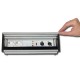 CAJA MECANISMOS PARA EMPOTRAR CON TAPA Y CEPILLO 360 mm Color Plata