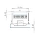 Panel USB 2.0 Hembra Tipo A (45 x 22,5 mm) para cajas con carril
