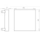 Panel ciego (45 x 22,5 mm) para cajas de empotrar y perfiles