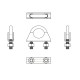 DOUGHTY ABRAZADERA SUPERIOR CON PERNO EN U DE 29 MM PARA SIX TRACK