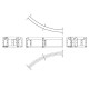 DOUGHTY TRAMO CURVO 0,50 M 45º CARRIL SIX TRACK T63735