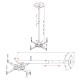 SOPORTE PROYECTOR UNIVERSAL TELESCOPICO CON GARRA