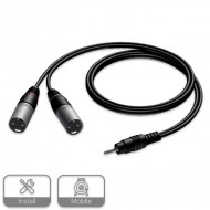 PROCAB CABLE MINI JACK STEREO MACHO a 2 XLR 3 Pin