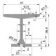 SilujTEX Carril Medium Aluminio apertura manual sin cuerda m/lineal