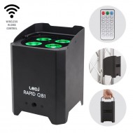 LEDJ PROYECTOR BATERIA QB1 IP 4 LED 8W RGBA cuerpo
