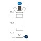 TRITON SPIGOT ACERO 28 mm rosca M12 139 mm