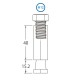  TRITON SPIGOT ACERO ROSCA M12 Longitud 55,2 mm