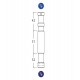 TRITON SPIGOT BABY DOBLE 5/8" DE 125 MM ACERO