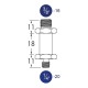 TRITON SPIGOT ROSCAS MACHO DE 3/8" Y 1/4" Largo 40 cm