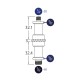 TRITON SPIGOT UNIVERSAL ROSCAS MACHO DE 5/8" Y 3,8"