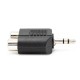 ADAPTADOR 2 RCA HEMBRA/1 MINI JACK 3.5 MONO